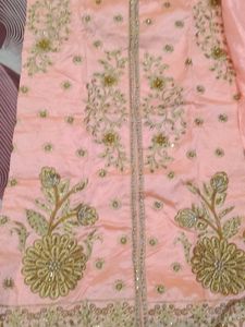 Peach Embroidered Salwar Suit