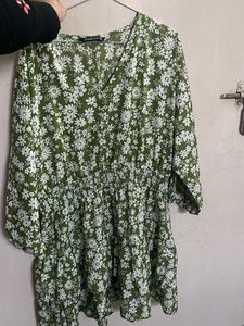 Floral Green Dress