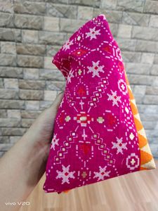 Pretty Pink Dupatta With Foil Print