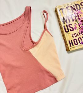 Color Block Ribbed Tank Top