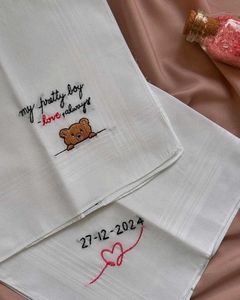 Love inspired Embroidered Handkerchiefs
