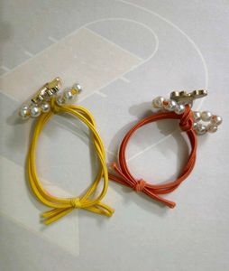Pearl Charm Hair Tie Set 🍊⭐