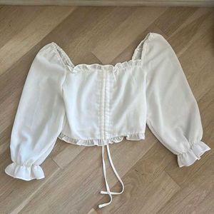 White Long Sleeve Top