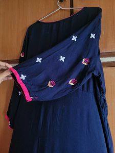 XL Navy Blue Ethnic Gown