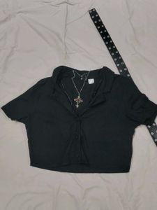 H&M cropped Shirt