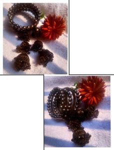 Edgy Oxidised &amp; Seashell Bracelet