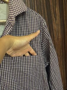 Lavender Check Shirt Men 💜