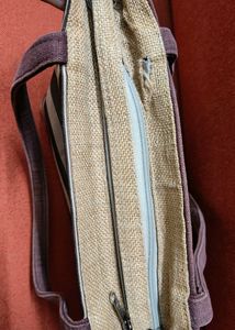 Striped Tote Bag with Floral Detail