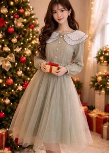 Vintage Style Green Tulle Dress