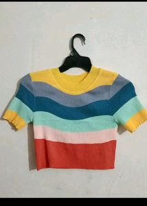 Trendy Rainbow 🌈 Crop Top