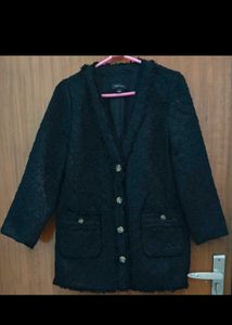 ANN TAYLOR Black Tweed Blazer