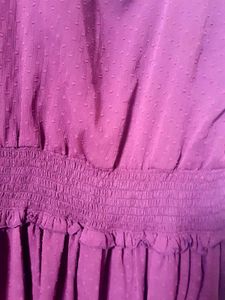 Burgundy Ruffle Midi Dress