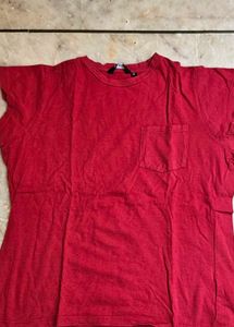 Red Embroidered tunic top