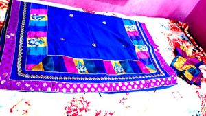 Elegant Blue  Silk  Saree