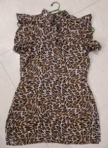 Stylish Animal Print Short Kurti