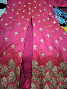 Pink Embroidered Indian Dress