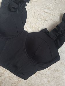 NEWME- Elegant Black Bustier Flat Lay 🖤👗✨