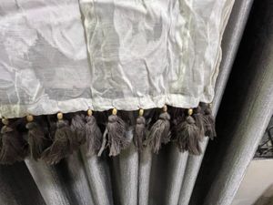 Fancy Dupatta With Brown Tassels