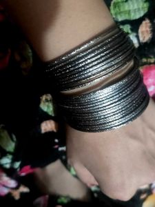 Silver Bangles Set