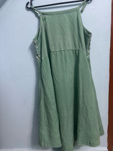 Green Embroidered Sundress