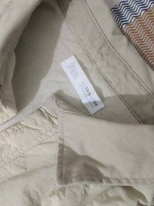 Zara mens Beige Quilted Jacket