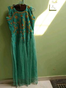 Aqua Embellished Gown
