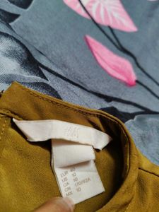 Ruffled Long Sleeve Blouse Olive Color