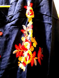 Stylish Dark Blue 🔵 Short Kurti,Only 120 Rupees!