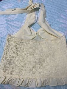 Light Yellow Halter Coord Set