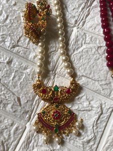 Temple Jewellery With 3 Malas