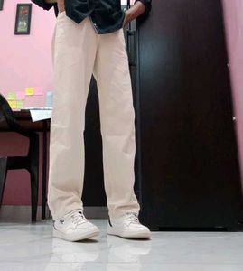 Off White Straight Leg Jeans