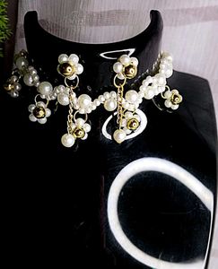 Korean Inspired Pearl Choker &amp; Earrings