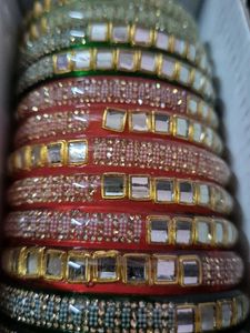 Colorful Beaded Bangle Set