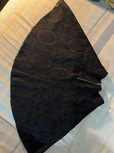 Net Detailing A Line Black Skirt For Women