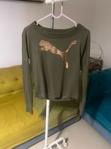 Olive Green Puma Sweatshirt