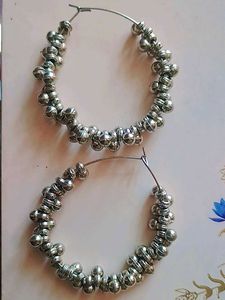 Silver Alloy Earrings