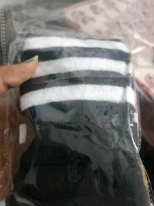 Black Knee High Striped Socks