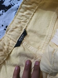 butter Yellow Wide Leg Jeans