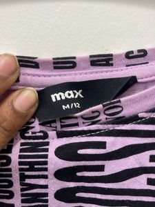 Lavender Printed Crop Top