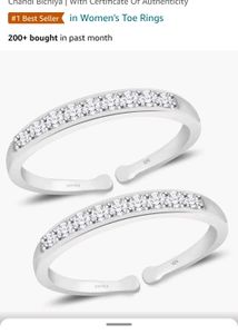 Cz Silver Toe Rings