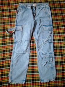 Light Blue Cargo Jeans