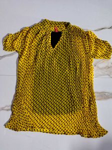 Yellow Polka Dot Top