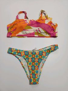 Tropical Print Bikini Set Size Large