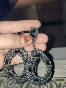 Amazing Black Crystal Earrings