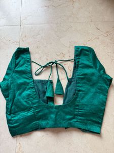 Kantha Stitched Green Saree