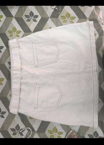 Belted Denim Mini Skirt