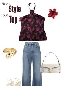 Floral halter neck Top