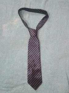 Blue and Gold Striped Tie