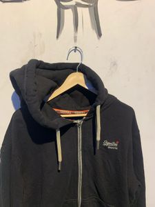 Superdry Black Zip-Up Hoodie