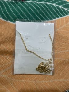 Pink Flower Chain Gold